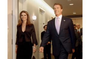 Arnold Schwarzenegger and Maria Shriver. Photo provided by Rich Pedroncelli/AP/Christian Science Monitor. 2012.